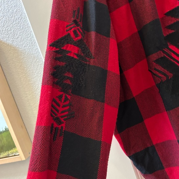 RAILS Larsson Embroidered button down in crimson jet. Tribal. Buffalo check. EUC - Picture 4 of 13